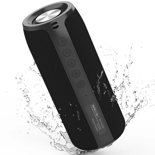 Portable Bluetooth Speaker,Waterproof Wireless Speaker with Loud Stereo Deep Bass Sound,30H Playtime,Bluetooth 5.0,TWS Pairing for Home,Party,Blue