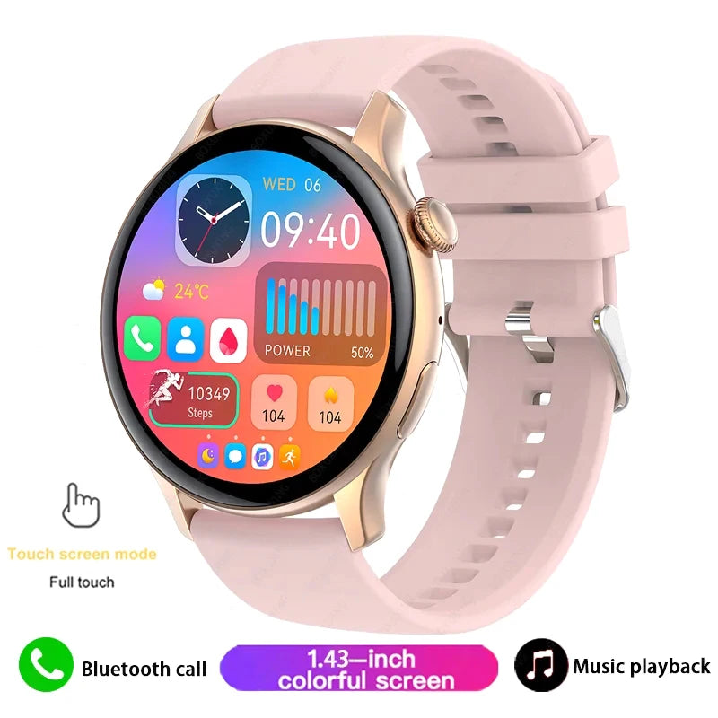 Mijia New Women Bluetooth Call Smartwatch Always Display Time Heart Rate Sports Health Monitoring Music GT4 Smart Watches