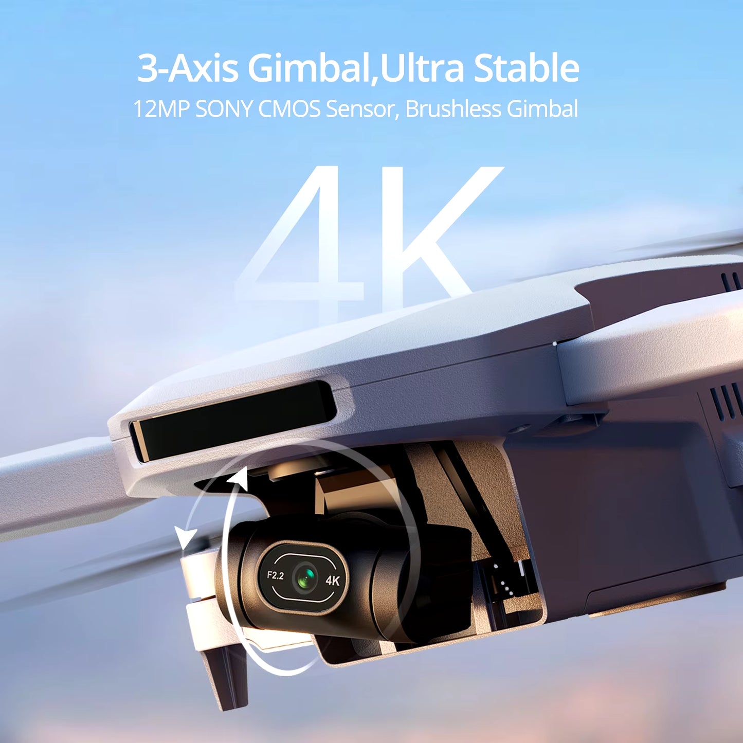 C0 Mini Drone 3 Axis Gimbal 6KM GPS 4K Professional Camera Drones Brushless RC Toy Quadcopter for Travel Gifts ATOM