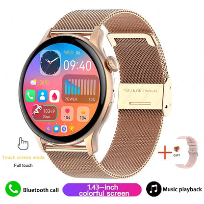 Mijia New Women Bluetooth Call Smartwatch Always Display Time Heart Rate Sports Health Monitoring Music GT4 Smart Watches