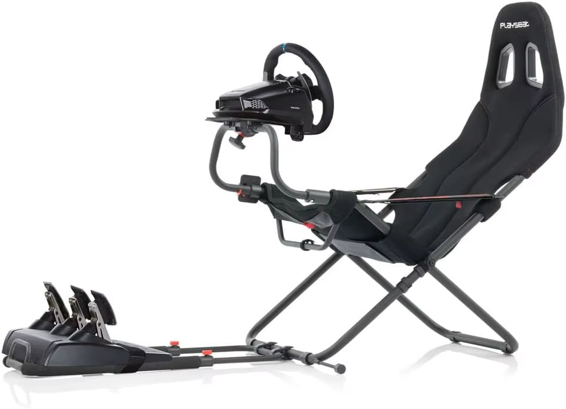 Challenge Sim Racing Cockpit | Foldable & Adjustable | for High Performance Sim Racing | Compact & Flexible