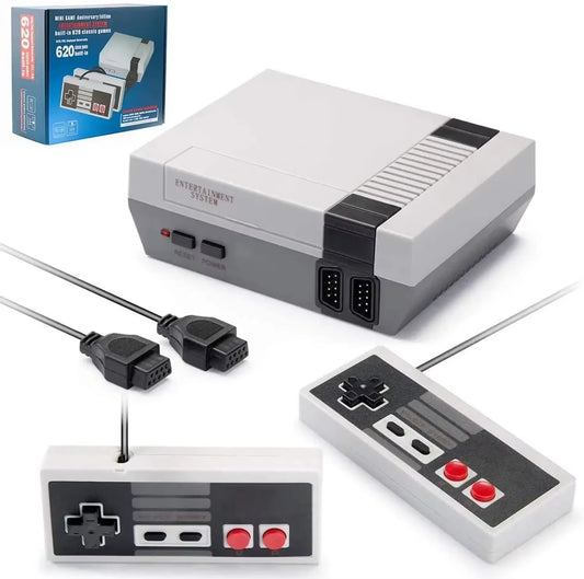 Classic Retro Game Console Mini Video Game Consoles with 620 Games for NES Game Handle Gaming - (AV Output)